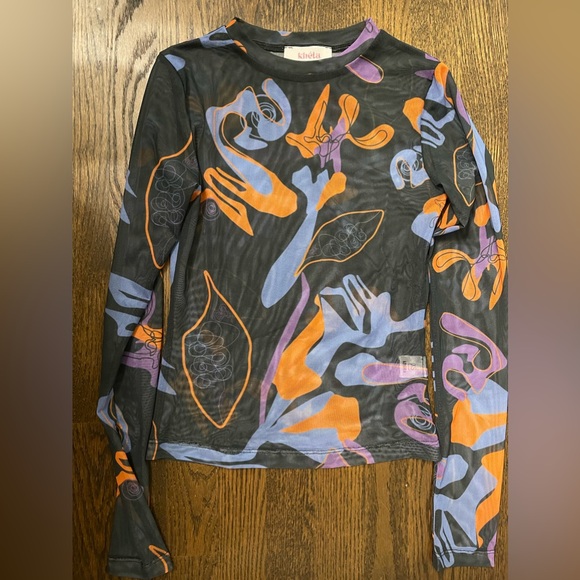 Khela tainted flower mesh top - Picture 3 of 3